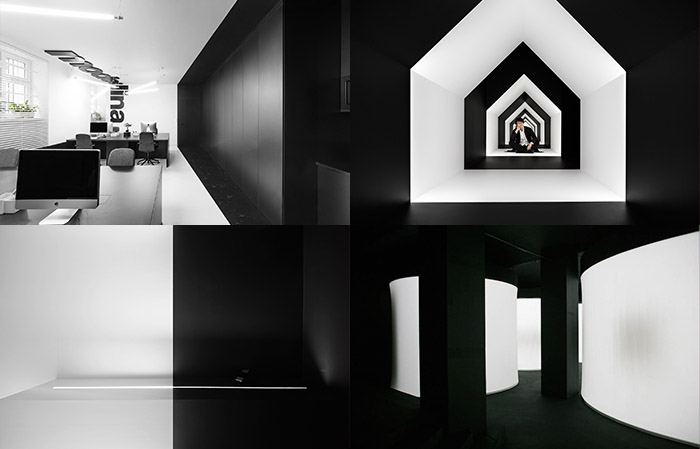 black and white space cover