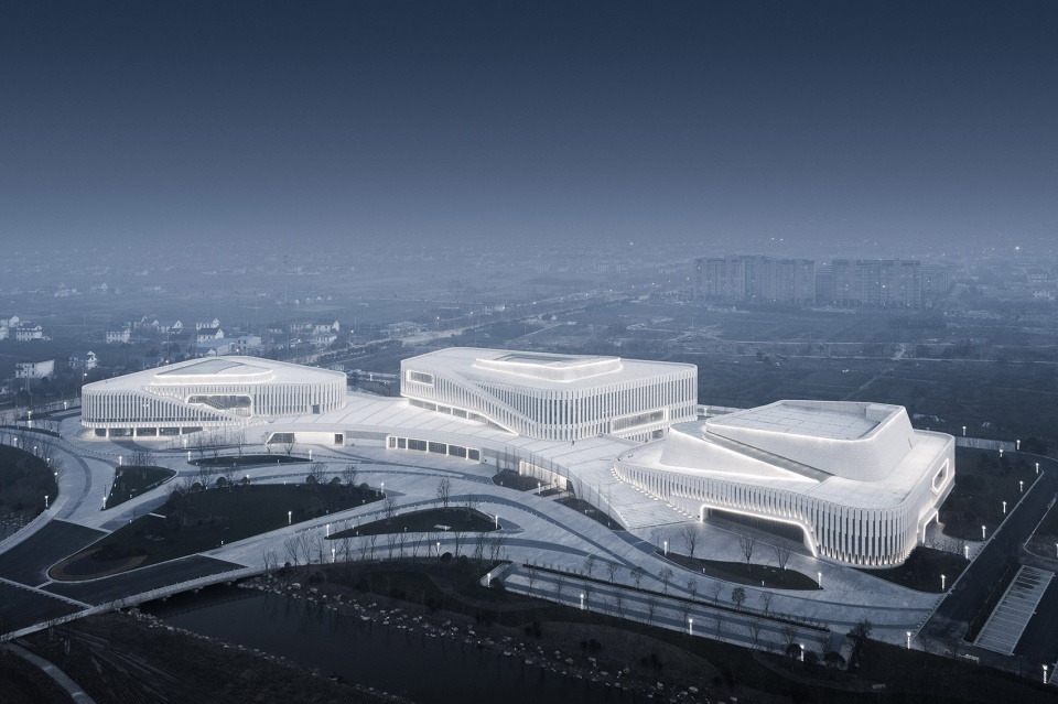 rudong cultural center china by tjad
