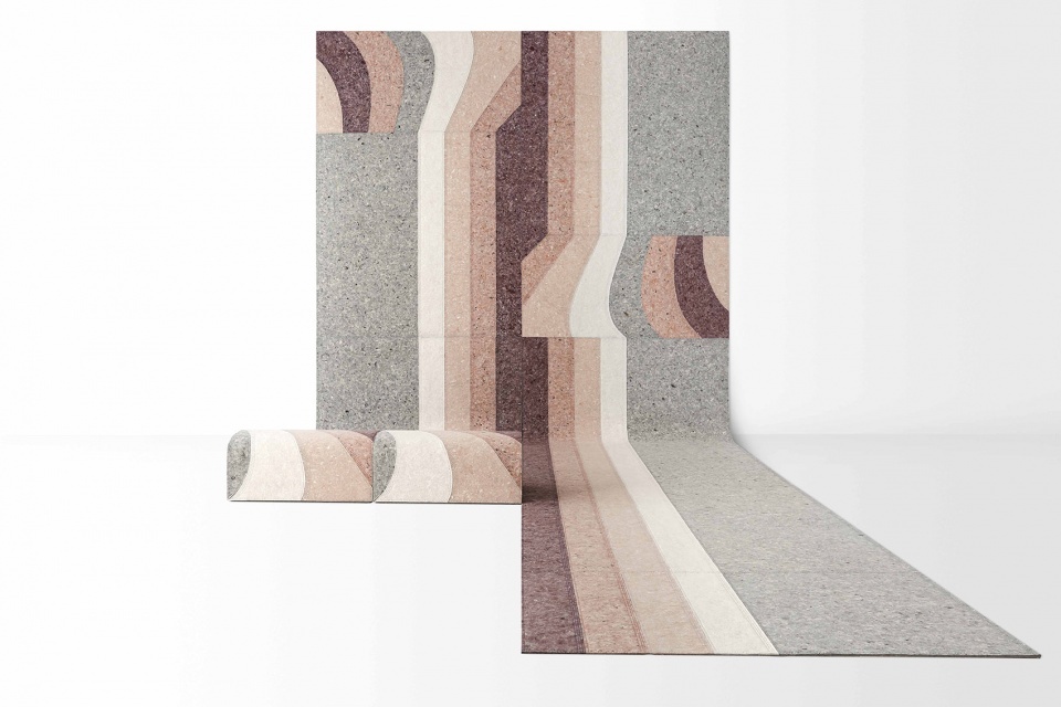 sustainable felt nuances by patricia urquiola for gan 960x640