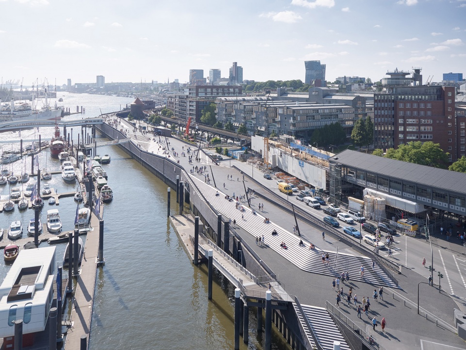 hamburg niederhafen river promenade by zaha hadid architects