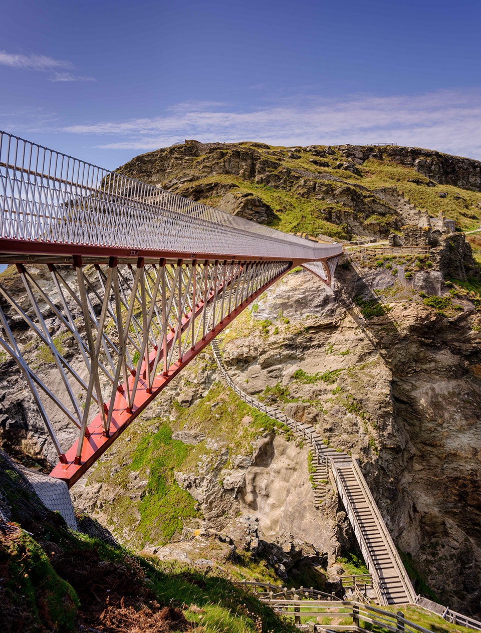 tintagel castle footbridge by ney partners william matthews associates