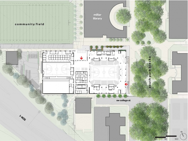 Portland State University Stott Center Renovation Viking Pavilion by wapw