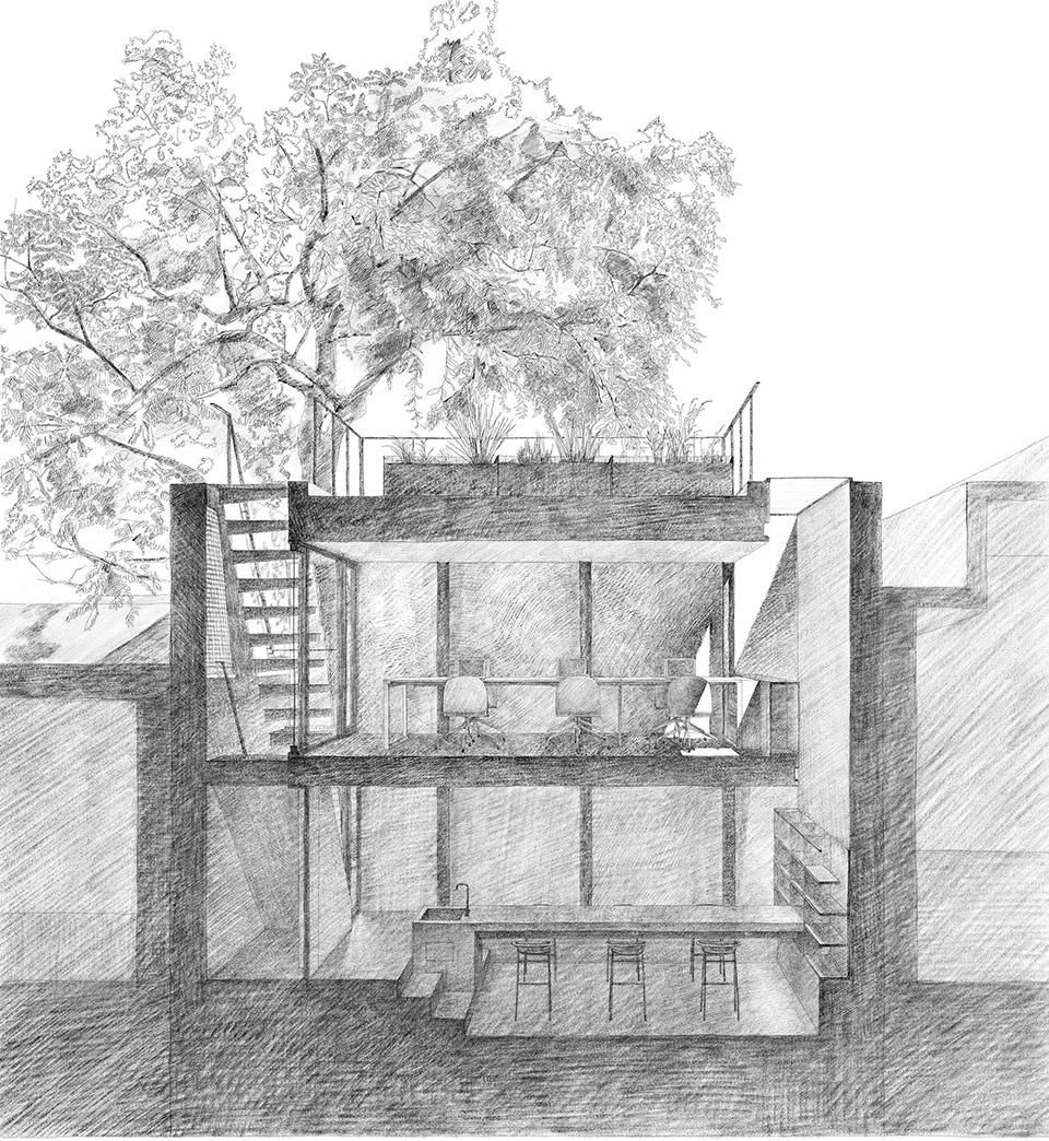 tree courtyard china by atelier jian