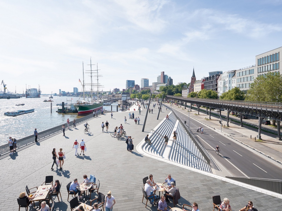 hamburg niederhafen river promenade by zaha hadid architects