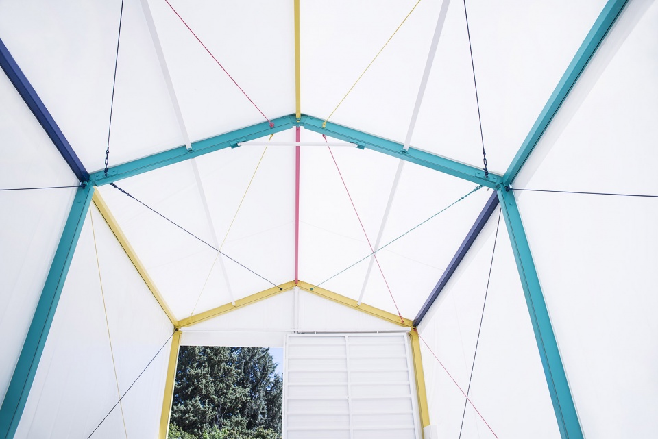 multicolor pavilion by martin pelaez