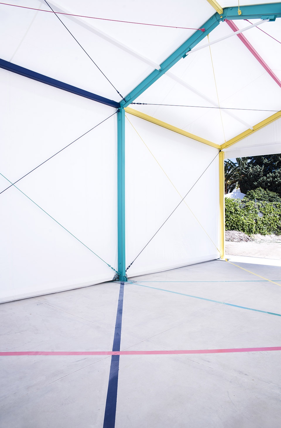 multicolor pavilion by martin pelaez
