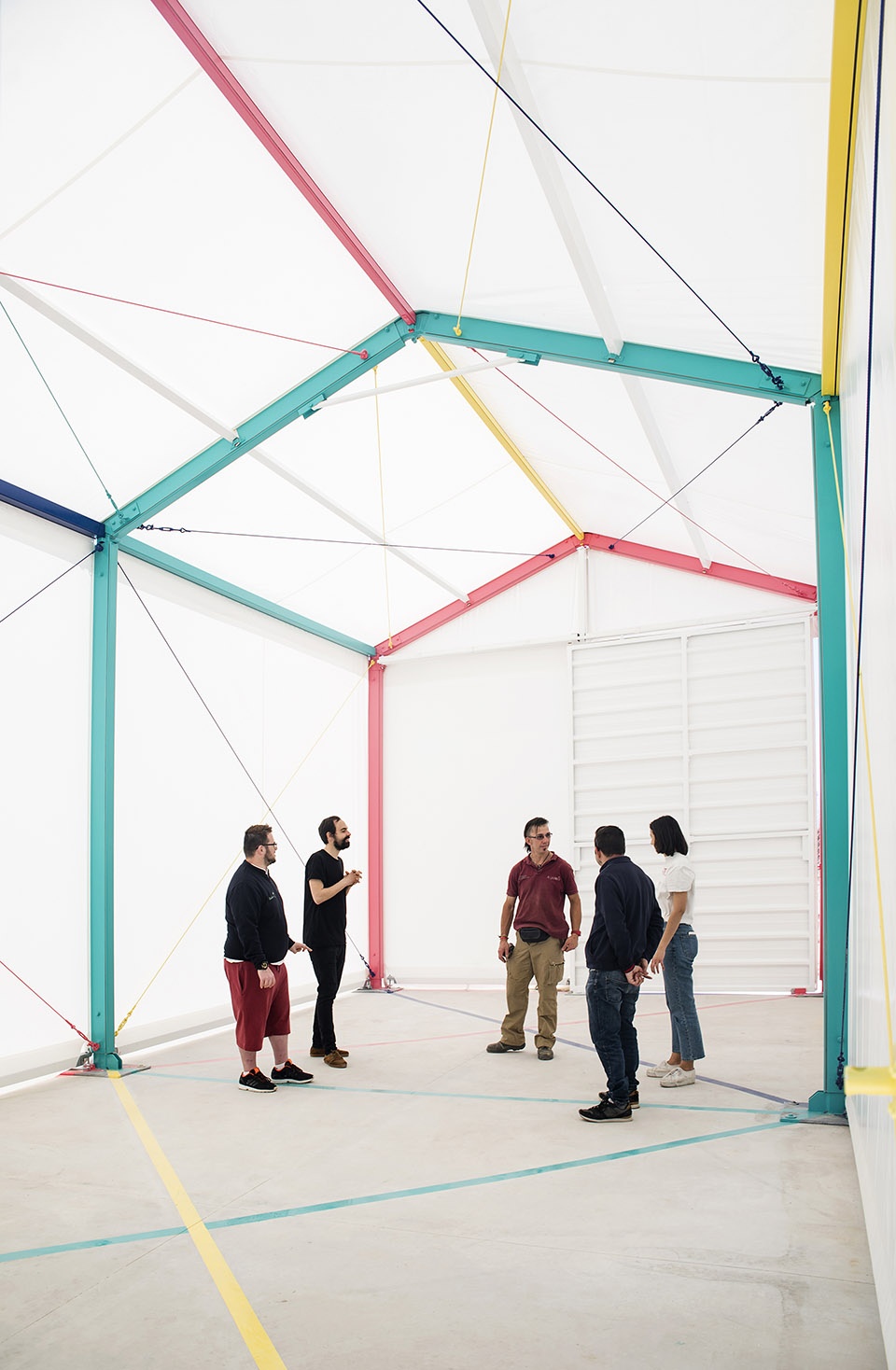 multicolor pavilion by martin pelaez