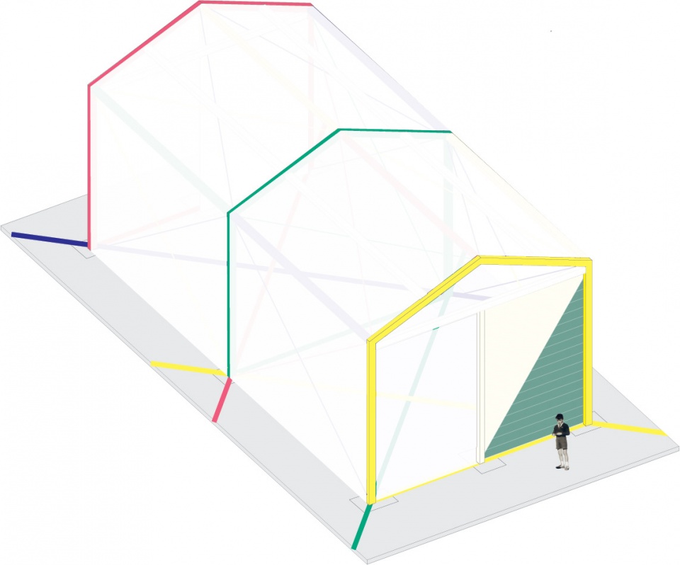 multicolor pavilion by martin pelaez