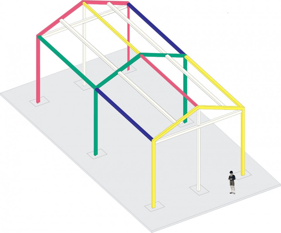 multicolor pavilion by martin pelaez