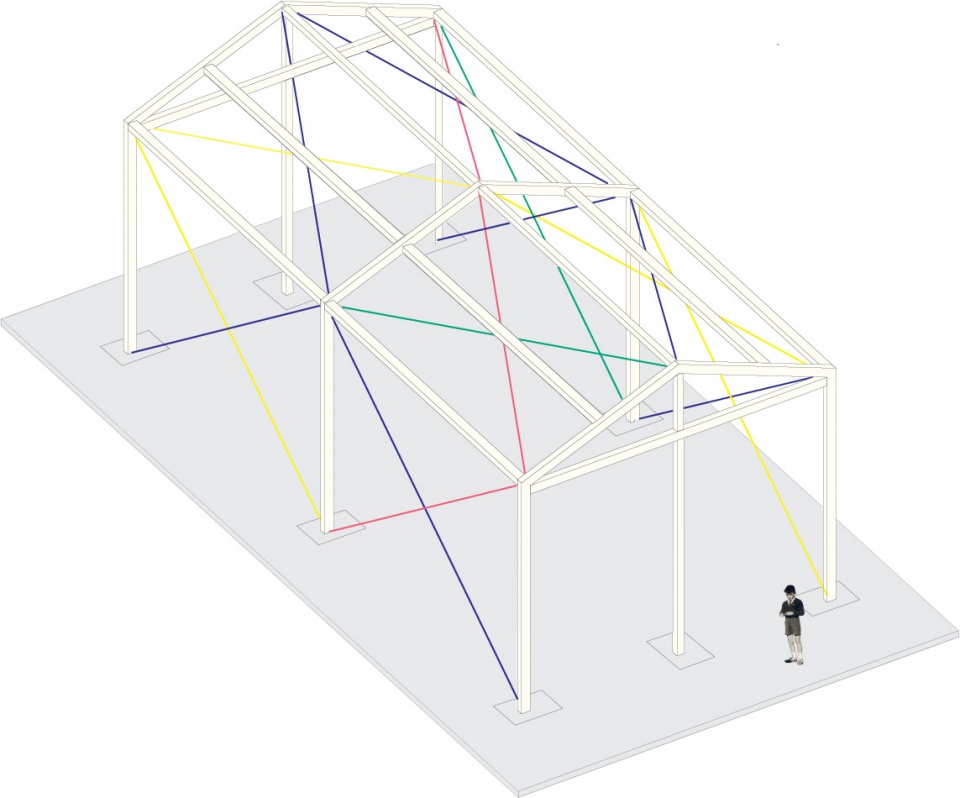 multicolor pavilion by martin pelaez