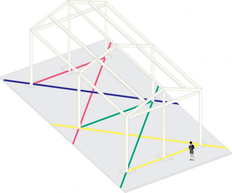 multicolor pavilion by martin pelaez