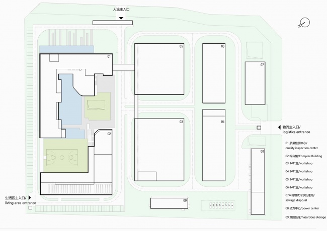 the first stage production base of chengdu chipscreen medicine industry china yuanism architects cpidi