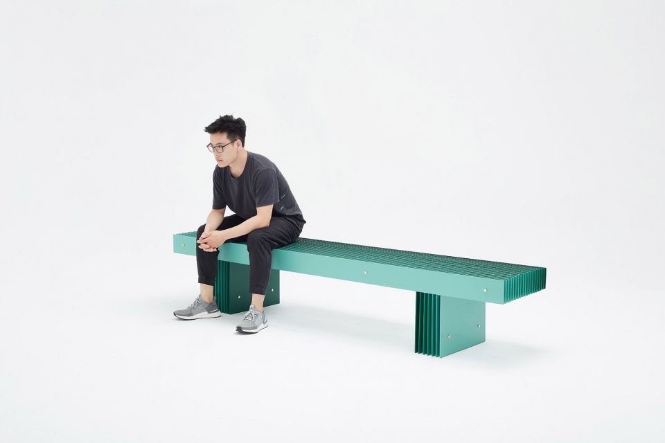 grid bench by mario tsai studio
