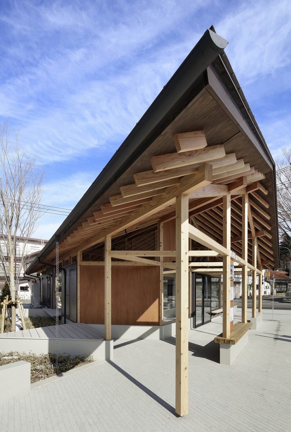 bus terminal and tourist center in yamanakako village by sugawaradaisuke architects