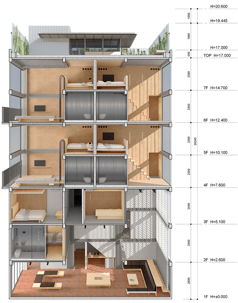 hotel farnear nanhao st china by kooo architects