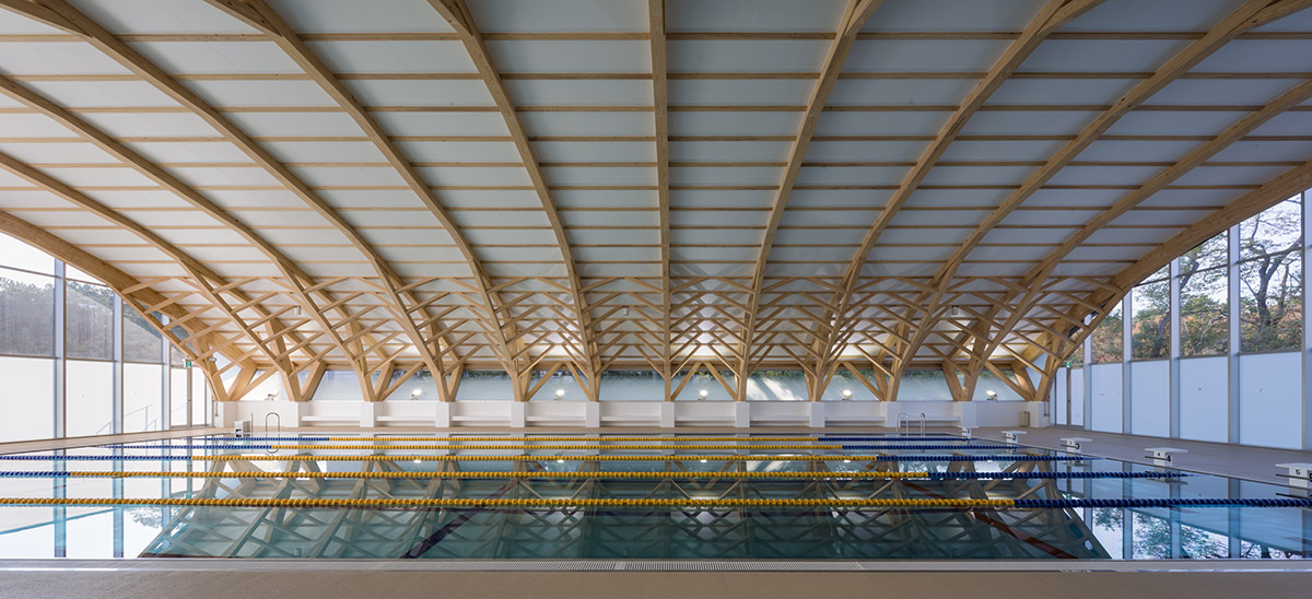 icu new physical education center by kengo kuma and associates
