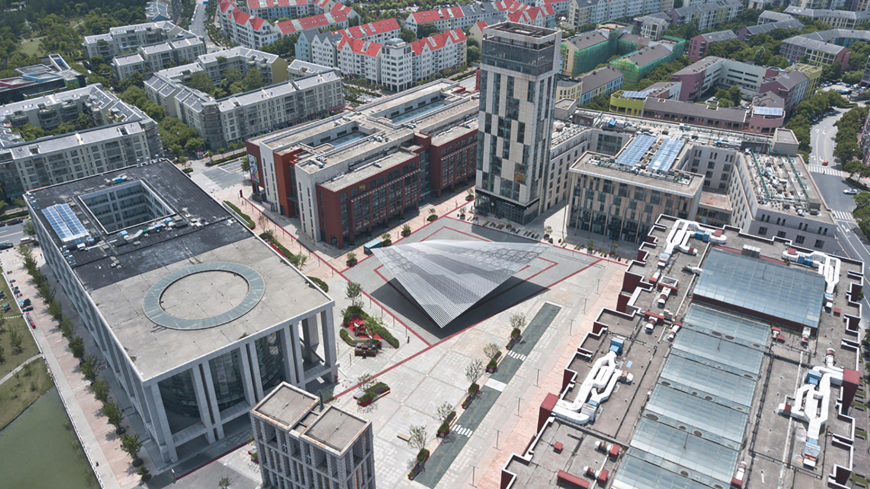 anting new town central square renovation by kokaistudios