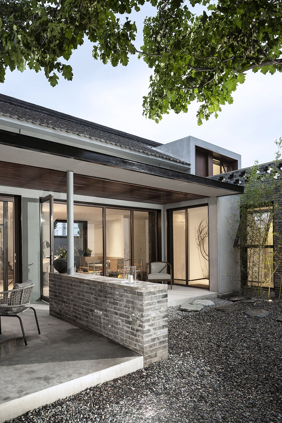 the shared village space evolution of red fruit tree small tavern by evolution design