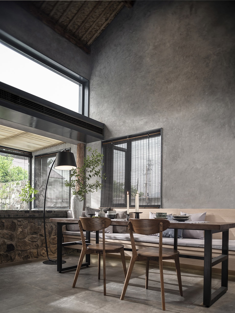 the shared village space evolution of red fruit tree small tavern by evolution design