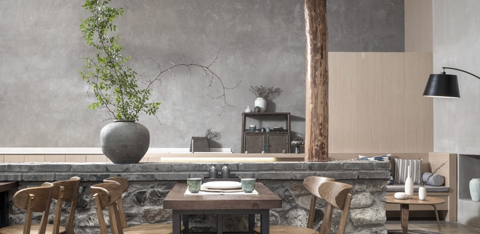 the shared village space evolution of red fruit tree small tavern by evolution design