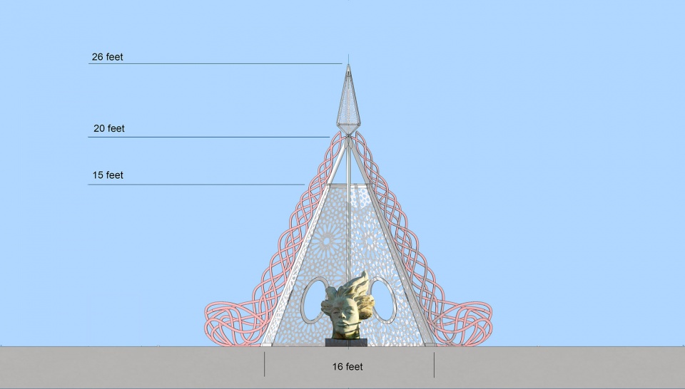 Andromeda 21May19a SE Section Color Sculpture copy