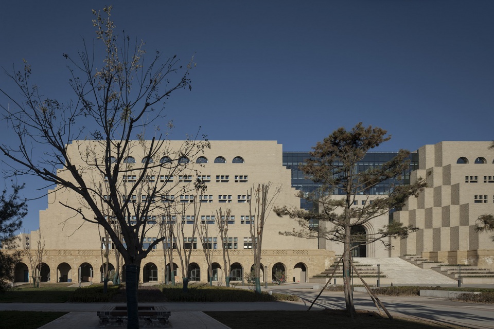 a complex of library museum and history museum of yanan university new campus china by architectural design research institute of tsinghu...