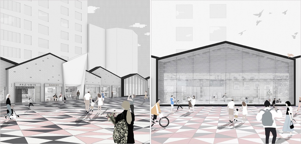 nanheng pedestrian street china by moon architects