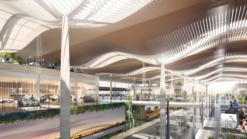 design of western sydney international airport by zaha hadid architects cox architecture