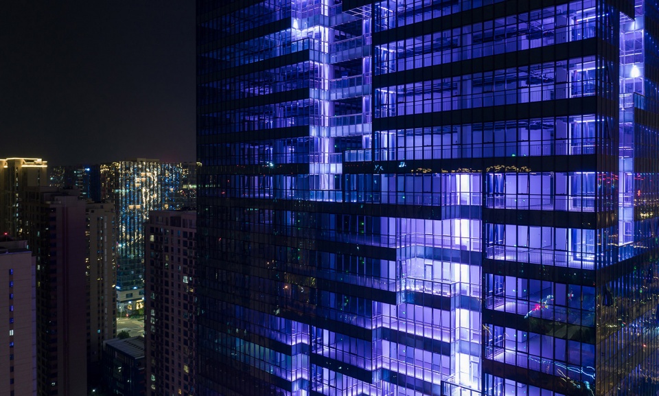illumination design of huijin international financial center china by purilighting