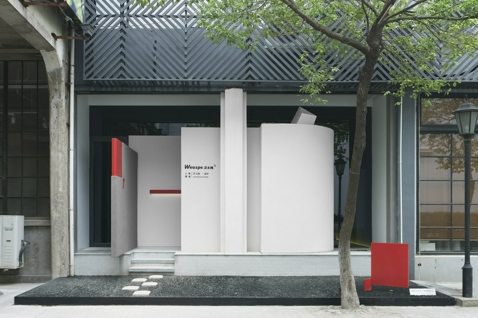 the shape of time windows and doors showroom design china by puju wuy
