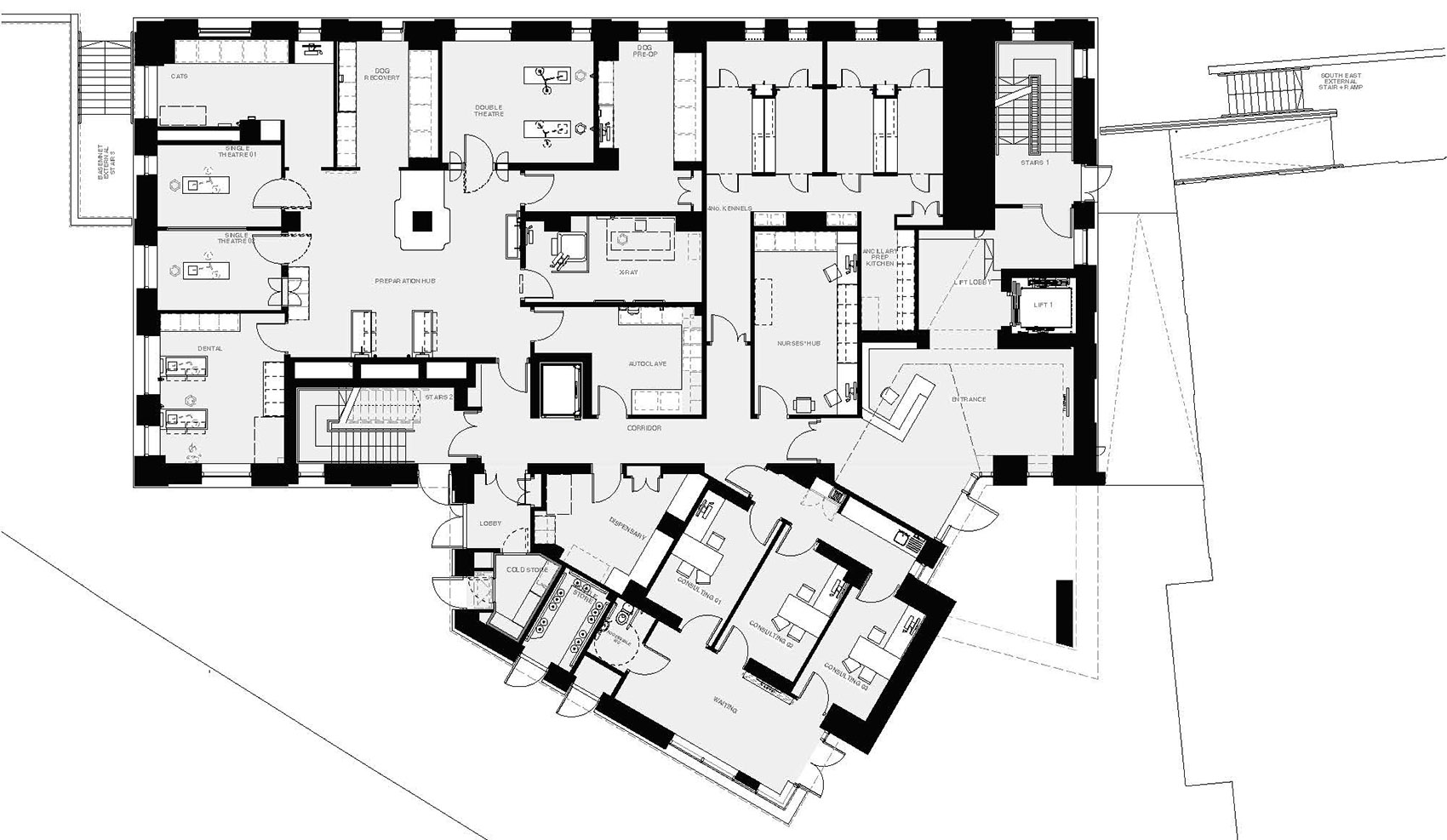 200平方宠物医院设计图图片