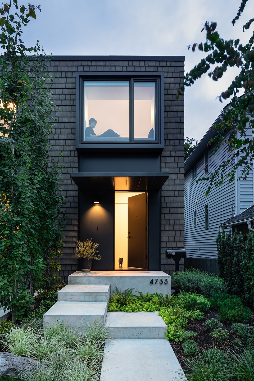 house with two bay windows by darcy jones architecture