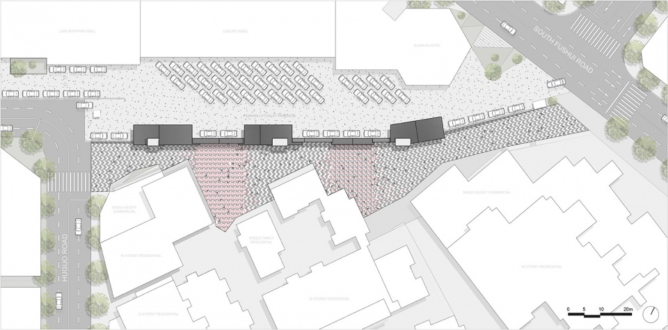 nanheng pedestrian street china by moon architects