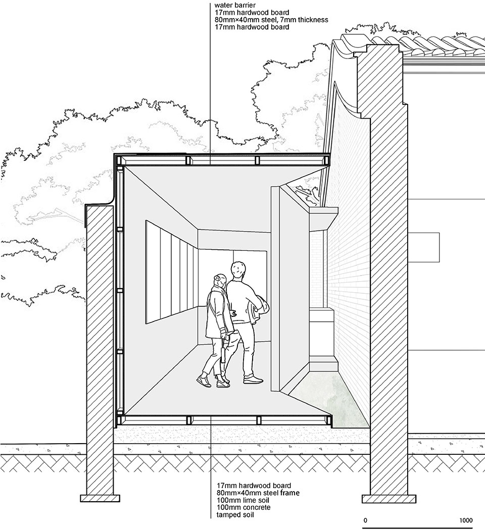 temporary exhibition pavilion at no 2 nanbanjie hutong china by bwao