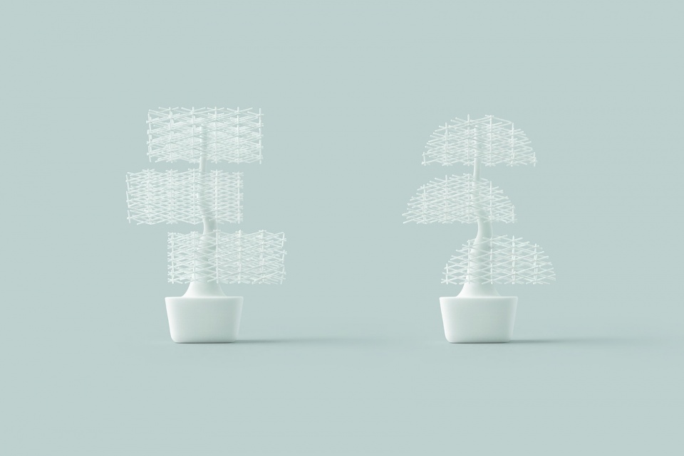 Grid bonsai by nendo