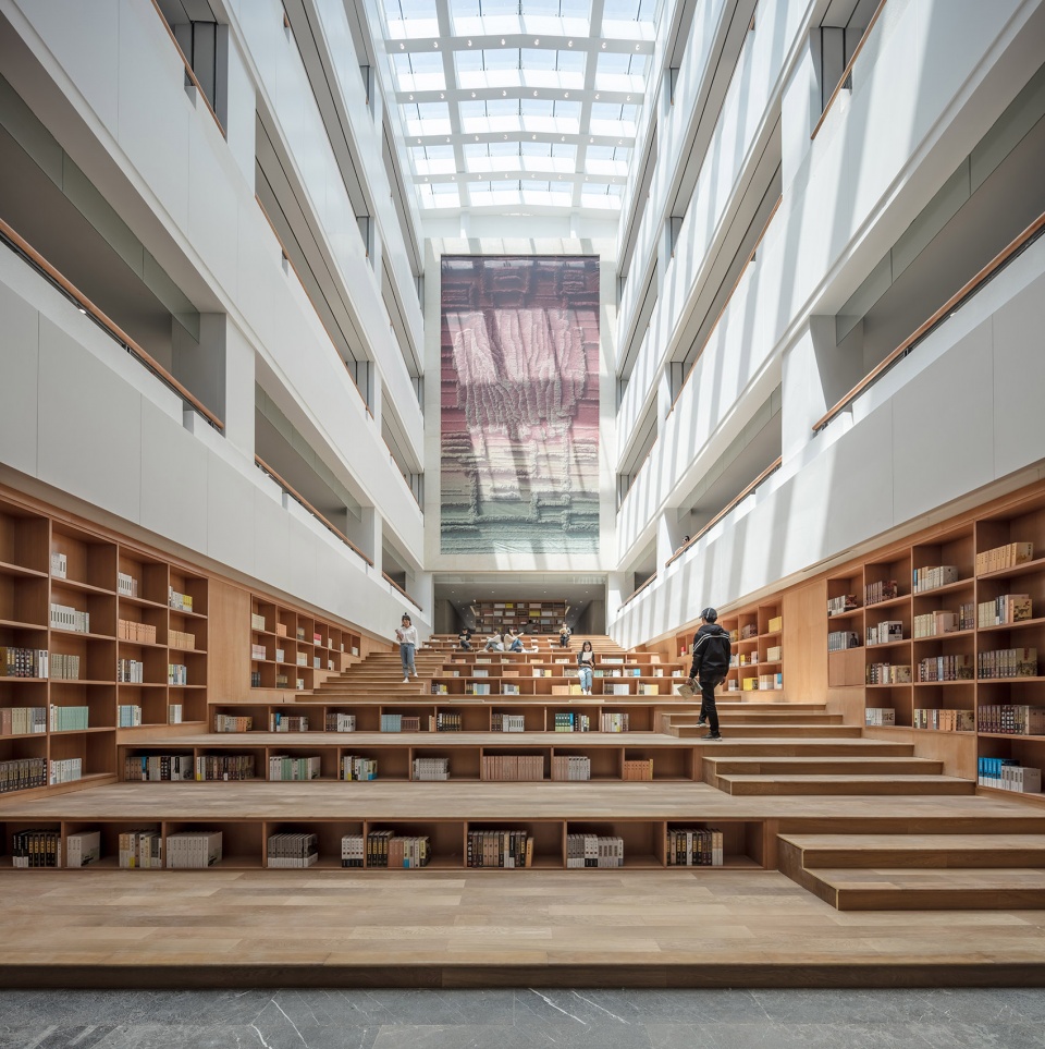 a complex of library museum and history museum of yanan university new campus china by architectural design research institute of tsinghu...