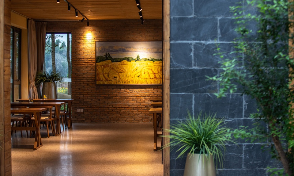 reconstruction design of the rural living room in oct southbank village china by zhushengxuan studio