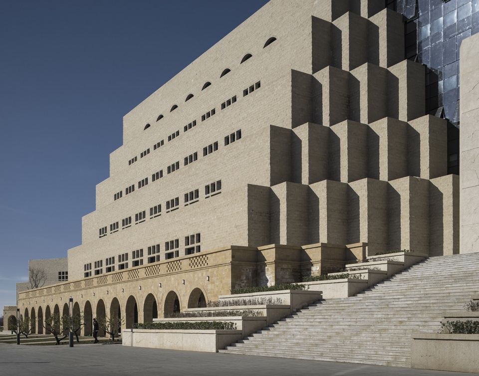 a complex of library museum and history museum of yanan university new campus china by architectural design research institute of tsinghu...