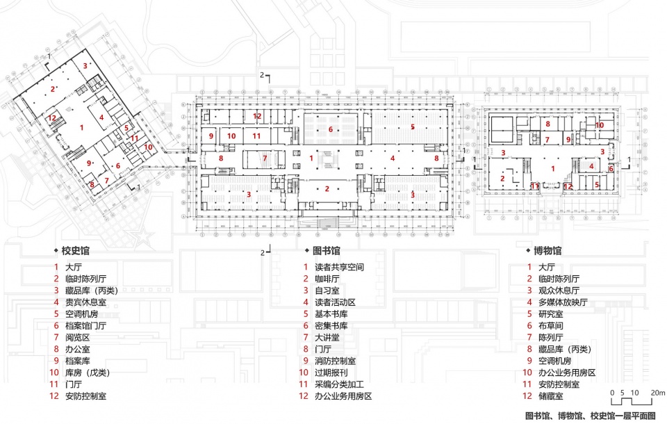 a complex of library museum and history museum of yanan university new campus china by architectural design research institute of tsinghu...