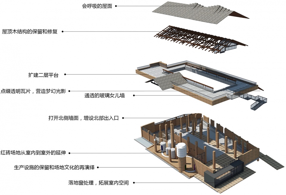 reconstruction design of the rural living room in oct southbank village china by zhushengxuan studio