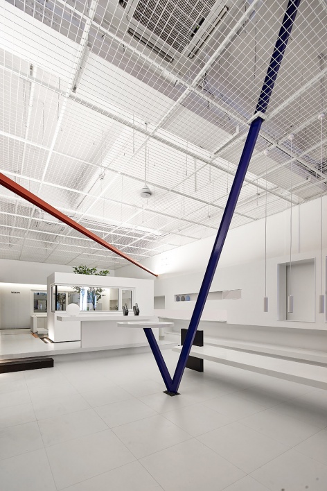 the shape of time windows and doors showroom design china by puju wuy