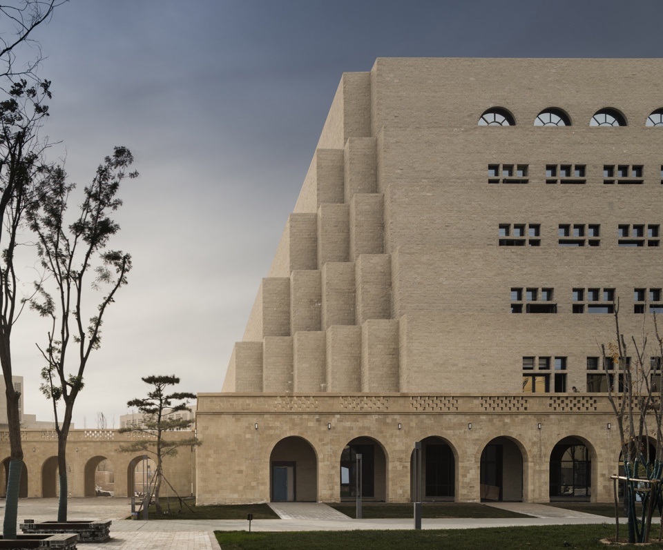 a complex of library museum and history museum of yanan university new campus china by architectural design research institute of tsinghu...