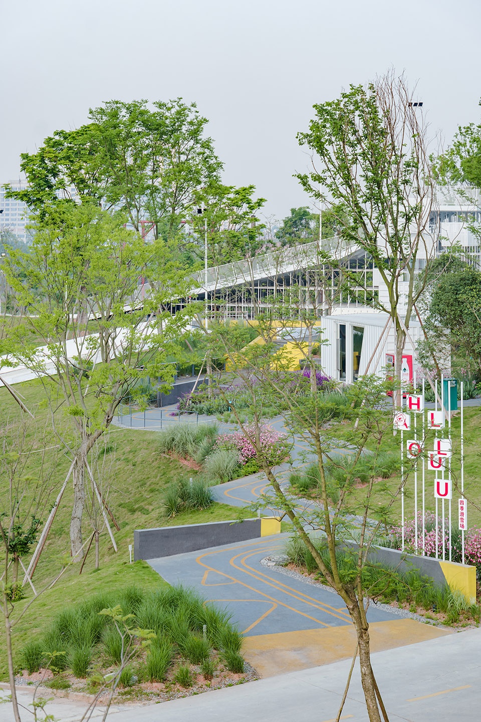 dry skiing resort yudao landscape design