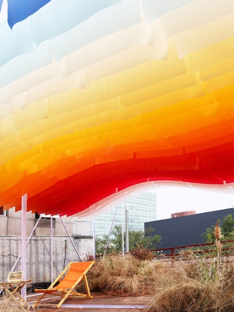 a little nap under the sunset installation by abandoned city bigrice design 1
