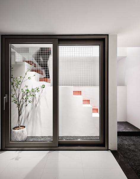 the shape of time windows and doors showroom design china by puju wuy