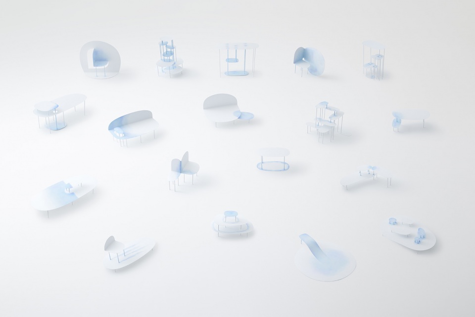 Watercolour collection for Friedman Benda by nendo