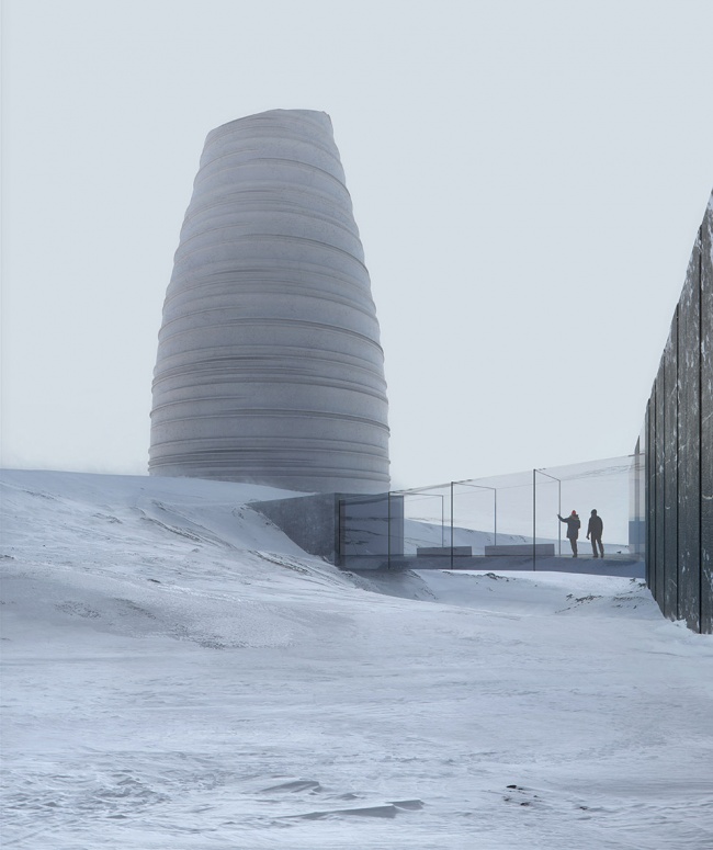 snohetta designs the arc a visitor center for arctic preservation storage in svalbard