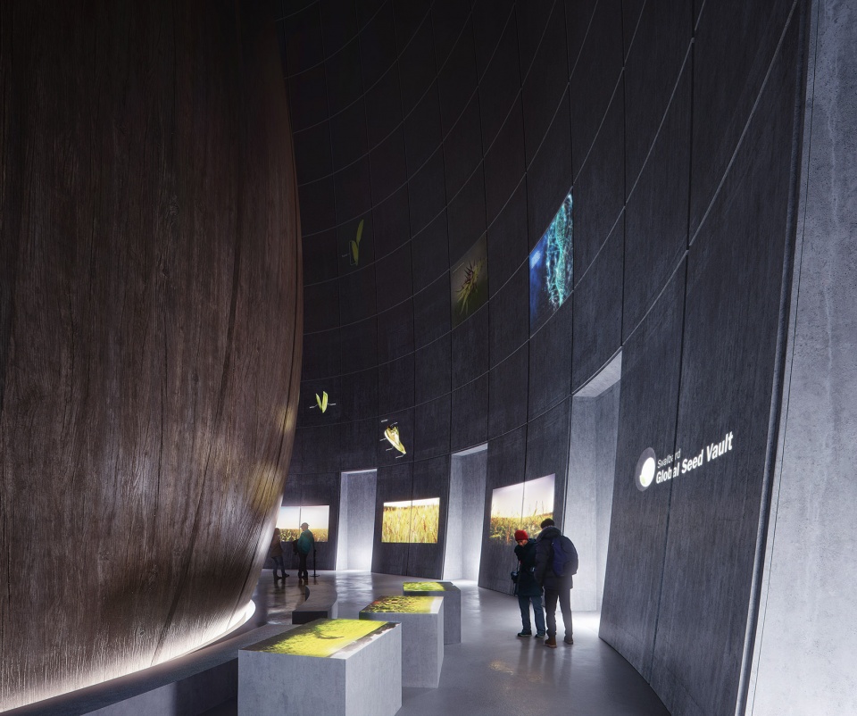 snohetta designs the arc a visitor center for arctic preservation storage in svalbard