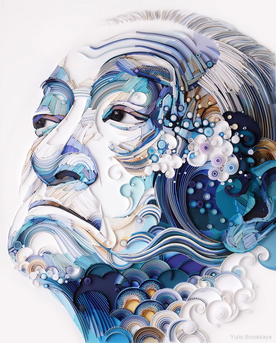 painting with paper paper on the edge by yulia brodskaya