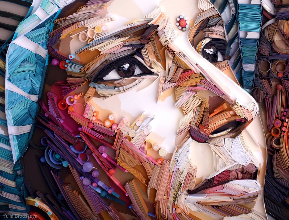 painting with paper paper on the edge by yulia brodskaya